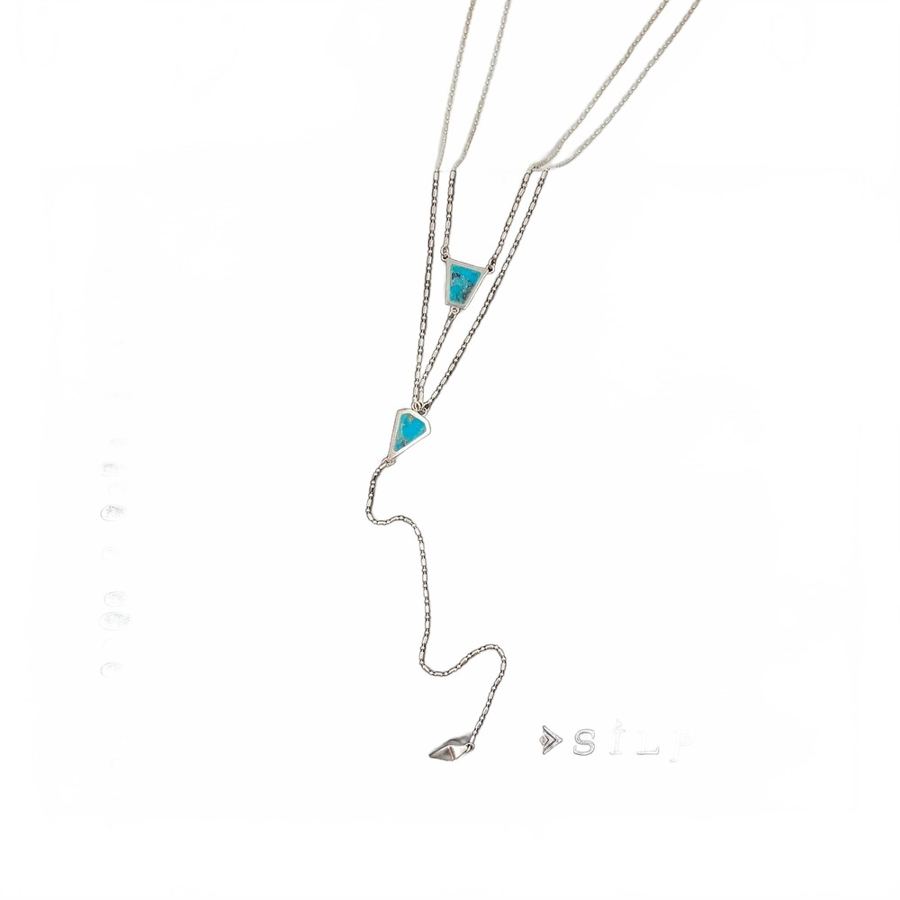 Silpada Silver Turquoise Double Layer Necklace | OS Regular